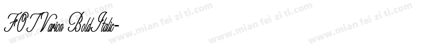 FOTVarion BoldItalic字体转换